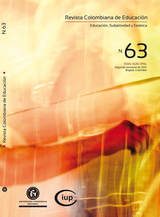 					Ver Núm. 63 (2012): Educación, Subjetividad y Estética (jul-dic)
				